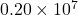 0.20\times10^7