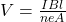 V=\frac{IBl}{neA}