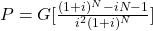 P = G [\frac{(1+i)^N-iN-1}{i^2(1+i)^N}]