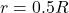 r=0.5R