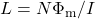 L=N\Phi_{\mathrm{m}}/I