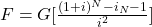 F = G[\frac{(1+i)^N-i_N-1}{i^2}]