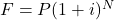 F = P(1 + i)^N