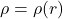 \rho=\rho(r)