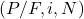 (P/F,i,N)