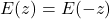 E(z)=E(-z)