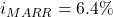 i_{MARR} = 6.4\%
