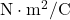 \mathrm{N}\cdot\mathrm{m}^2/\mathrm{C}
