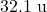 32.1~\mathrm{u}