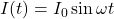 I(t)=I_0\sin\omega t