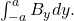 \int_{-a}^aB_ydy.