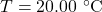 T=20.00~^{\circ}\mathrm{C}
