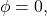 \phi=0,