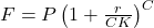 F=P\left(1+\frac{r}{CK}\right)^C