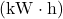 (\mathrm{kW}\cdot\mathrm{h})