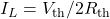 I_L=V_{\mathrm{th}}/2R_{\mathrm{th}}