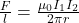 \frac{F}{l}=\frac{\mu_0I_1I_2}{2\pi r}