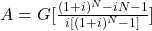 A = G [\frac{(1+i)^N-iN-1}{i[(1+i)^N-1]}]