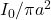 I_0/\pi a^2