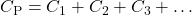 C_{\mathrm{P}}=C_1+C_2+C_3+\ldots
