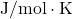 \mathrm{J/mol}\cdot\mathrm{K}