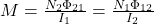 M=\frac{N_2\Phi_{21}}{I_1}=\frac{N_1\Phi_{12}}{I_2}