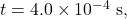 t=4.0\times10^{-4}~\mathrm{s},