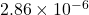 2.86\times10^{-6}