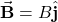 \vec{\mathbf{B}}=B\hat{\mathbf{j}}