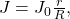 J=J_0\frac{r}{R},