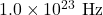 1.0\times10^{23}~\mathrm{Hz}