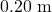 0.20~\mathrm{m}