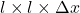 Rendered by QuickLaTeX.com l\times l\times \Delta x