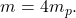 m_{\alfa}=4m_p.