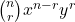 \binom{n}{r}x^{n-r}y^r