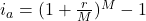 i_a=(1+\frac{r}{M})^M-1