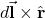 d\vec{\mathbf{l}}\times\hat{\mathbf{r}}