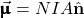 \vec{\pmb{\upmu}}=NIA\hat{\mathbf{n}}