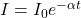 I=I_0e^{-\alpha t}