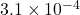 3.1\times10^{-4}