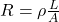 R=\rho\frac{L}{A}