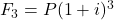 F_3 = P(1 + i)^3