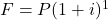 F=P(1+i)^1