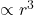 \propto r^3