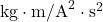 \mathrm{kg}\cdot\mathrm{m/A}^2\cdot\mathrm{s}^2