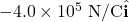 -4.0\times10^5~\mathrm{N/C}\hat{\mathbf{i}}