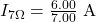 I_{7\Omega}=\frac{6.00}{7.00}~\mathrm{A}
