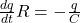 \frac{dq}{dt}R=-\frac{q}{C}