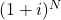 (1+i)^N