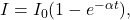 I=I_0(1-e^{-\alpha t}),